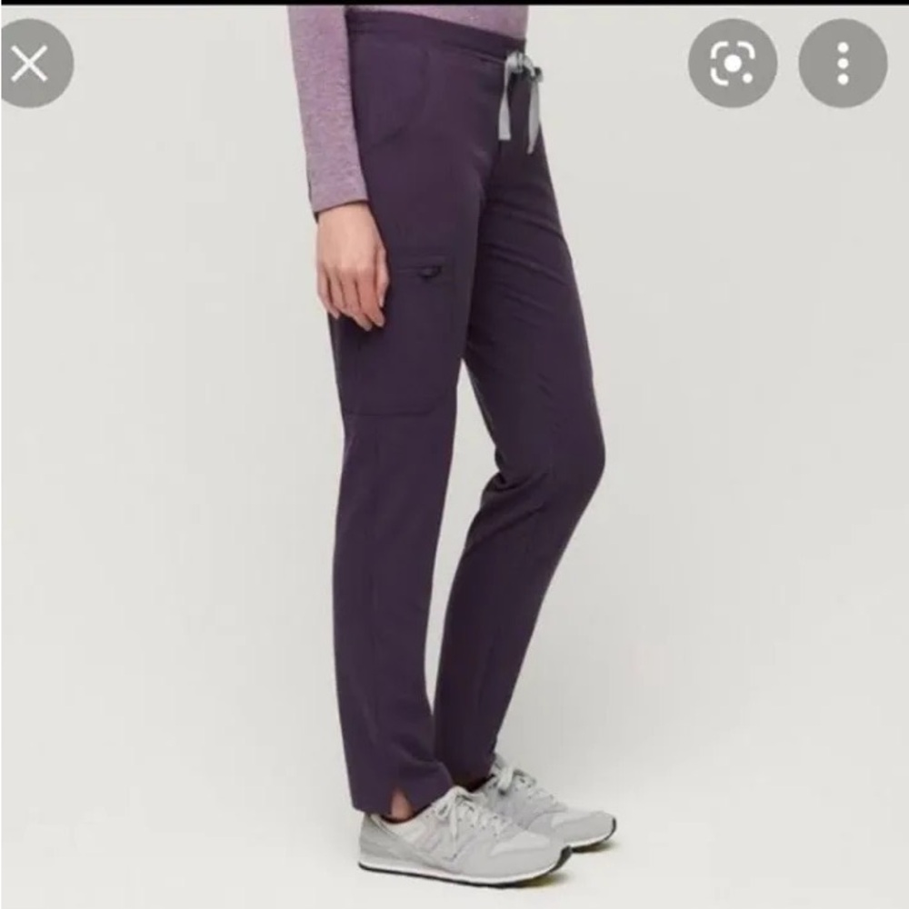 Figs Yola Skinny Scrub Pants Purple Shadow Size LARGE TALL